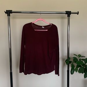 Maroon long sleeve shirt